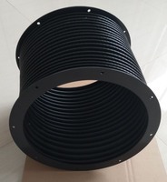 Couvercle de protection de bouclier de protection télescopique circulaire de cylindre anti-poussière de résistance à hautes températures
