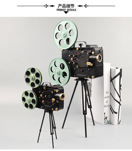 Film histoire <span class=keywords><strong>objet</strong></span> de film projecteur de film à l'ancienne décoration de la maison enregistreur nostalgique mobilier créatif - Product Image 2
