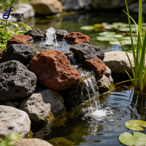 Bloque <span class=keywords><strong>de</strong></span> Roca Volcánica <span class=keywords><strong>de</strong></span> Basalto Natural, Color Negro/Rojo, Mejora del Suelo, Acuicultura, Jardín, Difusor para Barbacoa, Uso Exterior - Product Image 3