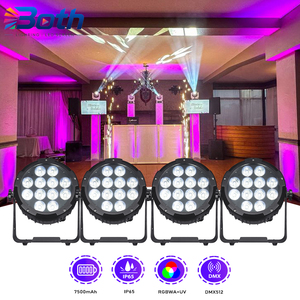Wireless Battery LED Uplight 12x18W RGBWA UV 6in1 Waterproof PAR Light APP Remote DMX for Party Stage - Product Image 1