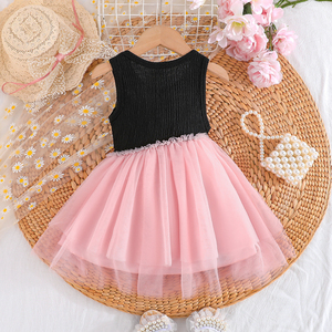 ชุดเดรสเจ้าหญิงสุดหรูสำหรับเด็กผู้หญิง ดีไซน์น่ารักทรงเอไลน์ ความยาวปานกลาง ผ้าเนื้อนุ่มระบายอากาศได้ดี เสื้อผ้าเด็กผู้หญิงตัวเล็ก - Product Image 2