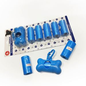 ถุงเก็บอุจจาระสุนัขแบบย่อยสลายได้ HDPE+D2W บรรจุภัณฑ์แบบกำหนดเองในกล่องพลาสติก - Product Image 1
