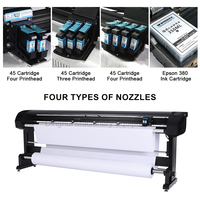 Plotter de corte e impresión de contornos de patrones de papel para prendas de vestir, de gran venta, con inyección de tinta