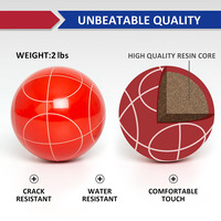 Jeu de boules de pétanque 90mm avec 8 boules de pétanque en résine de polyrésine pour enfants adolescents débutants