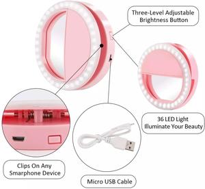 Accessoires de téléphone portable anneau LED portable mini lumière d'appoint selfie flash anneau lumineux pour téléphone diffusion en direct vidéo USB - Product Image 6
