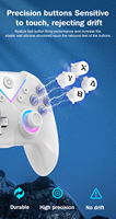 Manette de jeu Honcam BT avec joystick à effet Hall, compatible avec iOS, Windows, Steam Deck et Android