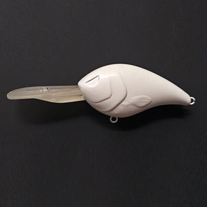 Suministro al por mayor 15cm 43G Señuelo de pesca grande Cuerpo sin pintar Cebo de manivela duro en blanco Labio largo Herramientas de pesca realistas - Product Image 1