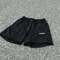 Shorts de jogging amples pour hommes, imprimés sur mesure, longueur genou, déchirés, effet usé, style vintage, délavés à l'acide