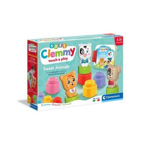 CLEMENTONI SOFT CLEMMY - Juego de Libros de Tela Suave con Animales Adorables para Tocar y Jugar - Product Image 1
