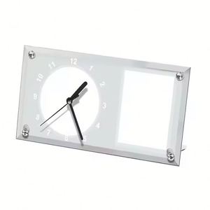 BL-11 Hot Selling Factory Directly 300*160*5mm Blank Sublimation Customized Rectangular Glass <b>Clock</b> - Product Image 3
