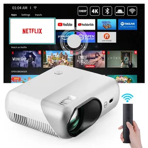 En iyi fiyat 230 ANSI lümen beyaz projektör cep telefonu 3D haritalama projektör akıllı Android projektörler