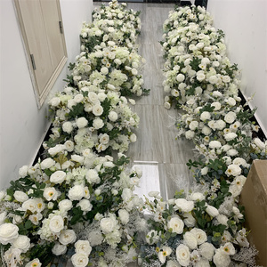 QSLH-Ar370 Tùy Chỉnh Hoa Hồng Trắng Hoa Tú Cầu Hoa Sắp Xếp Trung Tâm Nhân Tạo Hoa Đám Cưới Bảng Trung Tâm Hoa Bóng - Product Image 3