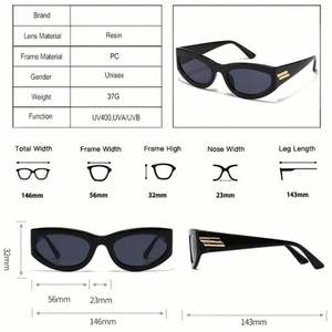 Gafas de Sol con Marco Cuadrado Pequeño para Hombre, Logotipo Personalizado, Protección UV400, Lentes de Espejo, Gafas de Sol Coloridas de Ojo de Gato para Mujer - Product Image 4