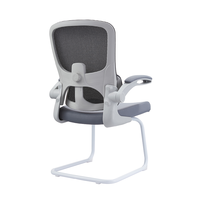 Chaise de bureau moderne en maille à bas prix en gros, sans roulettes, hauteur et accoudoirs réglables, base pivotante, utilisation en conférence