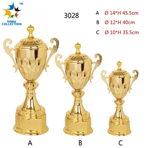 Trophy Cup Custom Metal Trophy Gold Sport Engraving Awards With Metal & Wood Trophies Made In China