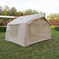 Tente de camping gonflable avec auvent extensible, imperméable, pare-soleil automatique, quatre saisons, portable, pliable, en PVC Oxford 300D