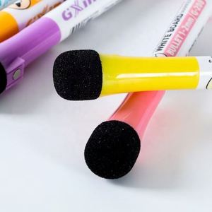 Ensemble de marqueurs pour tableau blanc écologiques non toxiques, 8 couleurs, y compris une brosse magnétique multicolore effaçable pour enfants - Product Image 3