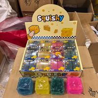Jouet Squishy Anti-Stress à l'Huile de Coco en Forme de Fromage, Balle Sensorielle pour Soulager l'Anxiété, Jouet Fidget en Forme de Fromage, Vaseline Squishy