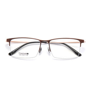 Monturas de Gafas de Titanio 2446 Rectangulares Semi-Sin Montura Antideslizantes Unisex con Lentes Acrílicas Origen Danyang - Product Image 4