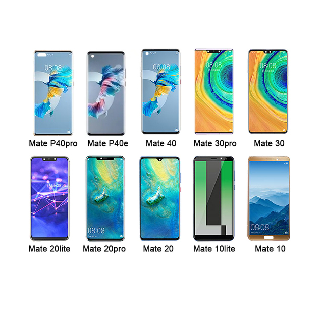 Mobile Phone LCD for Huawei Mate X XS 9 10 Lite 20 30 Pro 30E 40 Pro+ 40E Touch Screen Display
