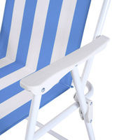 Hitree pas cher printemps métal acier été jardin mer plage portable chaise pliante teslin extérieur léger bande tissu
