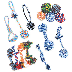 Juguetes de Cuerda de Algodón para Mascotas Huayuan, Anudados, Resistentes al Desgaste, para Masticar y para la Dentición de Perros, 110g - Product Image 5