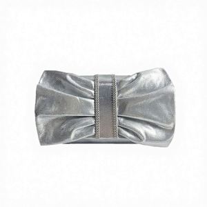Handmade Metal <b>Clutch</b> Gold <b>Silver</b> Evening Tote Bags Fashionable HalfMoon Ladies' Party <b>Clutches</b> Online Shopping India - Product Image 3