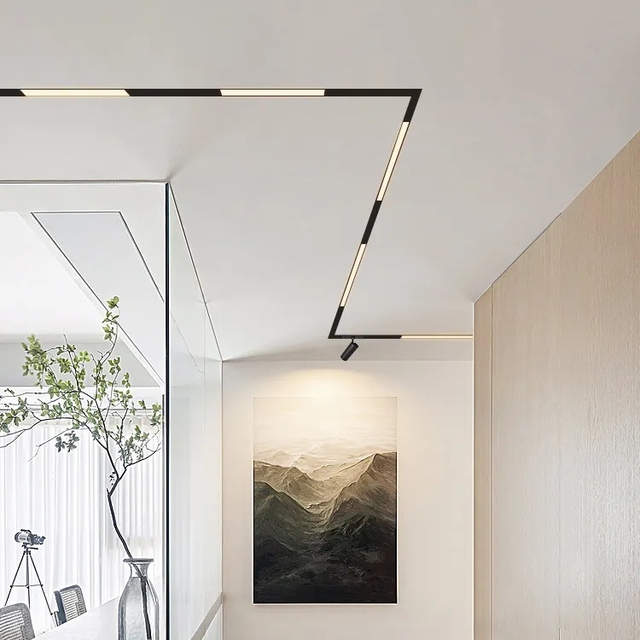 Commercial Project Linear Rail Track Light Spot DALI Focus Ceiling Rail Lighting Track System