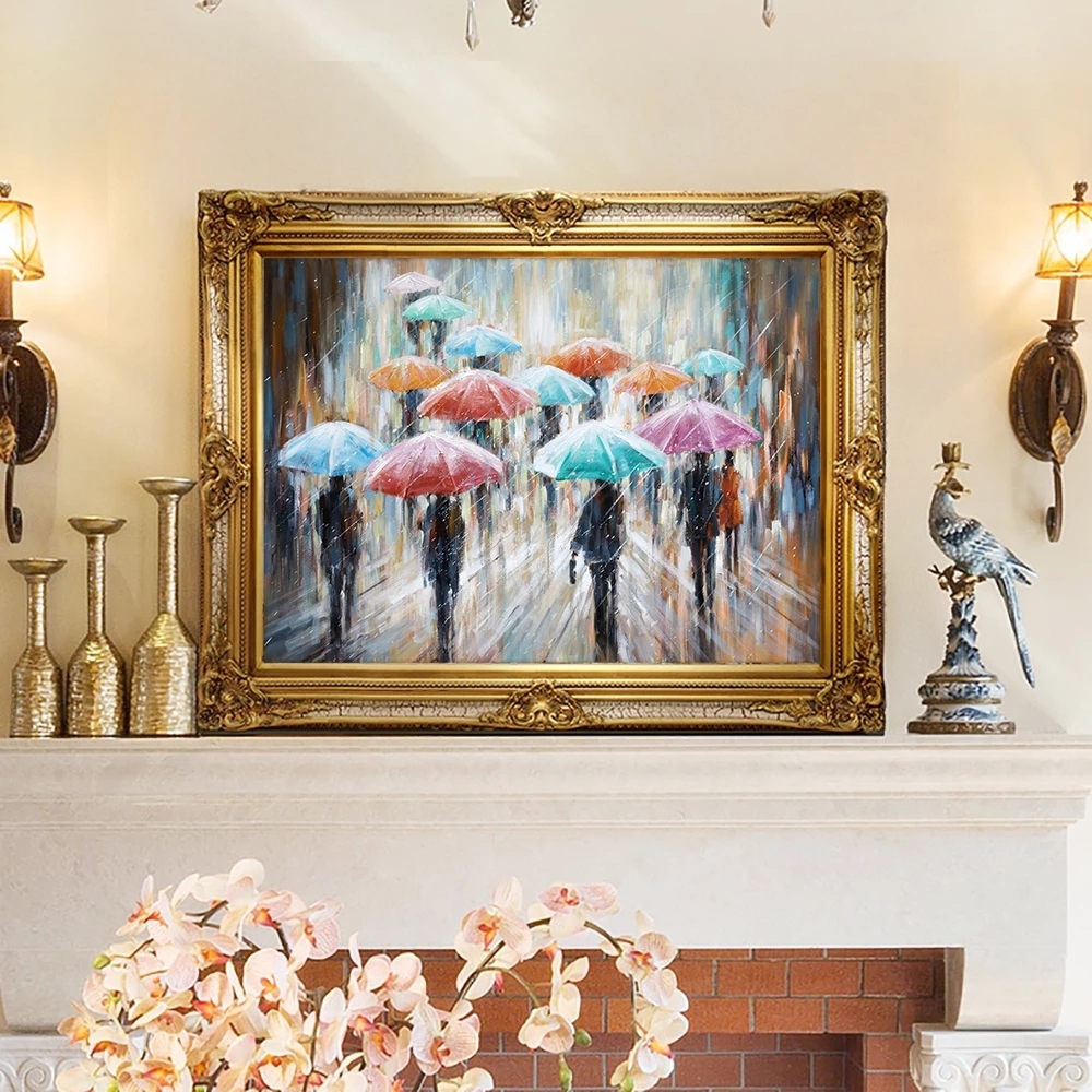 Tableau Peint à L’huile 100% Main – Toile Sur Châssis, Style Moderne – Choix De Motifs