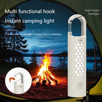 Lampe torche LED rechargeable portable avec mousqueton, mini lampe de camping pour la randonnée, les situations d'urgence et les voyages