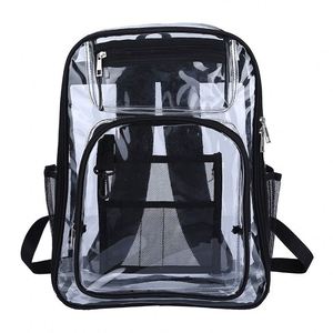Large Capacity PVC <b>Clear</b> <b>Travel</b> Backpack Customized Waterproof Phone <b>Bag</b> Linen Vintage School <b>Bag</b> for Men Women Promotional - Product Image 2