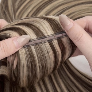 ต่อผมผีเสื้อแบบพิเศษ ผมแท้เวอร์จิ้น Genius Weft สีดำ P2-16 สำหรับร้านเสริมสวย ขายส่ง ปี 2025 - Product Image 5