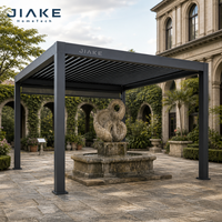 Jiake 6063-T5 Aluminium-Pergola mit Motorisiertem Lamellendach für Botanische Gärten, Innenhöfe, Terrassen und Außenlandschaften