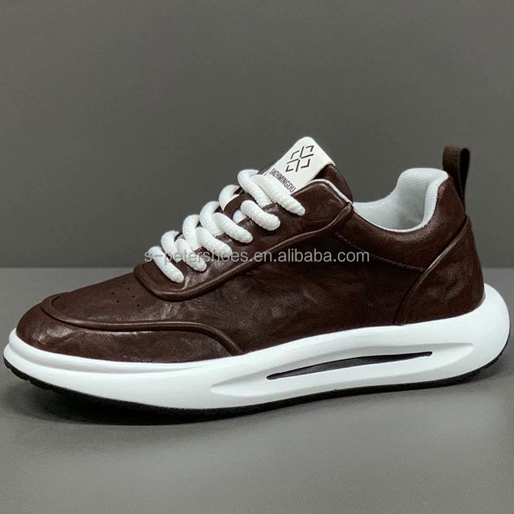2026 China Factory Walking Men New Model Shoes Casual Leather Sneakers