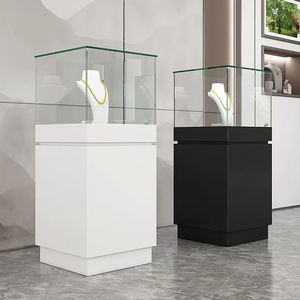 Vetrina Espositiva di Lusso in Vetro per Gioielli Personalizzabile con Mobile in Legno OEM Arredamento per Negozi Direttamente dalla Fabbrica - Product Image 6