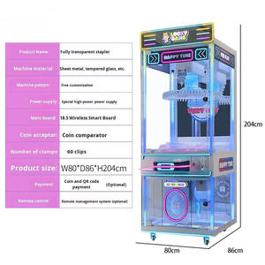 Machine de jeu à roue en métal à 60 clips, machine à découper les puzzles à clé porte-bonheur gratuite, machine distributrice de cadeaux, plateau tournant, pince à pièces - Product Image 2