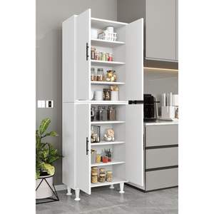 Armario de Cocina Modular Blanco Bala, Multiusos, de 4 Puertas, con Estantes para Almacenamiento en la Cocina - Product Image 2