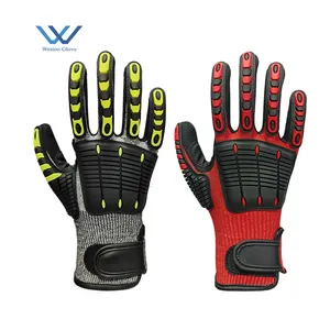 Anti Vibration Gloves TPR Protector Impact Gloves Men Mechanic Work Gloves