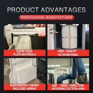 Nouveau purificateur de fumée de soudage portable à double bras haute efficacité 99,99 % avec filtre à cartouche 3 HP pour soudage, découpe et meulage industriel - Product Image 3