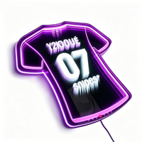 Enseigne LED en forme de maillot 3D avec miroir infini |   T-shirt de sport personnalisé Abyss Light pour la décoration de bars et de clubs |   Montage mural