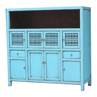Vente d'usine Meubles en bois massif anciens Portes en bois sculptées en treillis Salon Cuisine Armoire