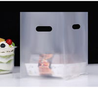 Sac d'emballage de boîte de gâteau de cuisson de dessert de pâtisserie de gâteau épaissie-sac transparent de boîte d'emballage de pizza à emporter jetable