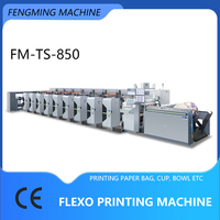 Machine d'impression flexographique automatique à 8 couleurs à grande vitesse Fengming, contrôlée par Android, pour sacs en papier et emballages en plastique
