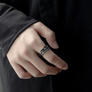 Vintage personal isierte Edelstahl Kronen <span class=keywords><strong>ring</strong></span> Herrenmode versilbert Jesus Dornen - Product Image 4