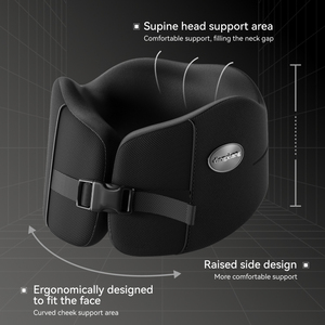 360 °   Almohada de Viaje Portátil en Forma de U con Soporte <span class=keywords><strong>para</strong></span> la Cabeza, Almohada de Espuma Viscoelástica <span class=keywords><strong>para</strong></span> Dormir, Antifaz <span class=keywords><strong>para</strong></span> Dormir y <span class=keywords><strong>Tapones</strong></span> <span class=keywords><strong>para</strong></span> <span class=keywords><strong>los</strong></span> Oídos - Product Image 5