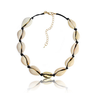 Collar de conchas marinas naturales de cauri para mujer, cadena ajustable bohemia de playa hawaiana a la moda hecha a mano - Product Image 5