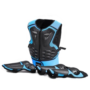 Équipement <span class=keywords><strong>de</strong></span> protection pour moto unisexe pour enfants, combinaison <span class=keywords><strong>de</strong></span> moto en coton, protections pour les genoux et les coudes, respirant, anti-chute - Product Image 4