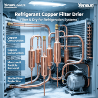 Filtre déshydrateur en cuivre soudé YENSUN 10g/15g/20g haute performance et durable pour pièces de réfrigérateur/congélateur/climatiseur