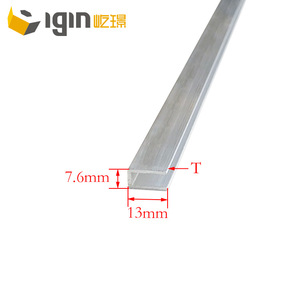 Profilé en aluminium Igin, largeur 18 mm, hauteur 10 mm, en forme de U, pour support de mur rideau - Product Image 3