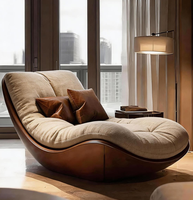 Fauteuil inclinable moderne de luxe en cuir, pivotant à 360 degrés, pour salon, chambre à coucher, meubles confortables pour la maison